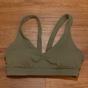 AERIE OFFLINE Sage Green REAL ME Super Soft Sports Bra Medium Like New